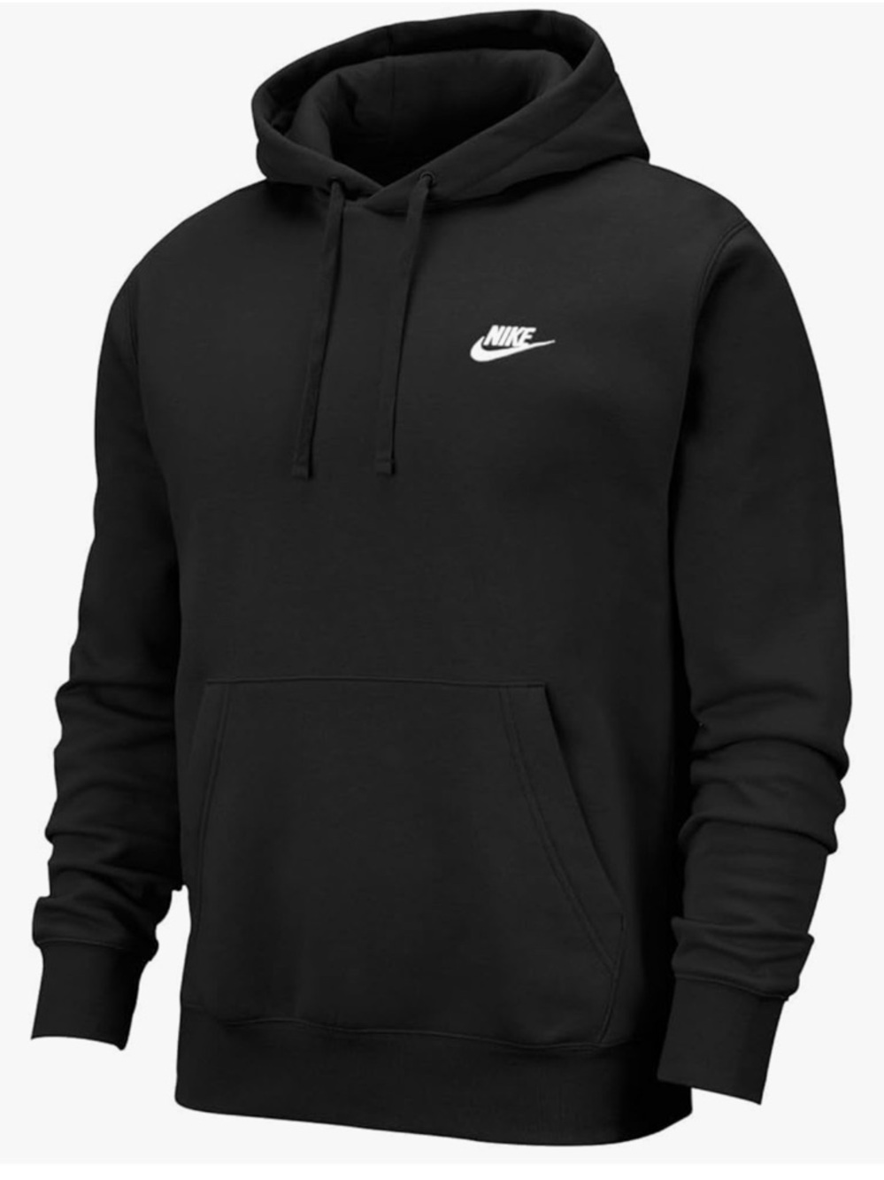 Nike Black Pullover Hoodie with White Swoosh